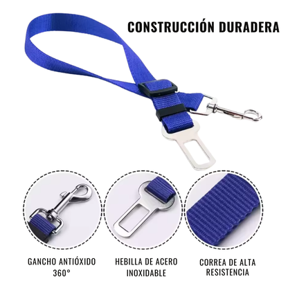 Cinturón de seguridad para perros en el coche
